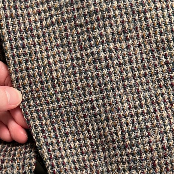 Vintage Union Made Harris Tweed Knit Scottish Wool Oversized Blazer Jacket Coat - Picture 10 of 11